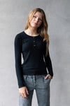 Meisjes Rib Top van Looxs 10sixteen in de kleur black in maat 176.