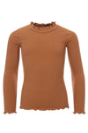 Meisjes Collar Tee van Looxs 10sixteen in de kleur Cashew in maat 176.