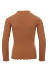 Meisjes Collar Tee van Looxs 10sixteen in de kleur Cashew in maat 176.