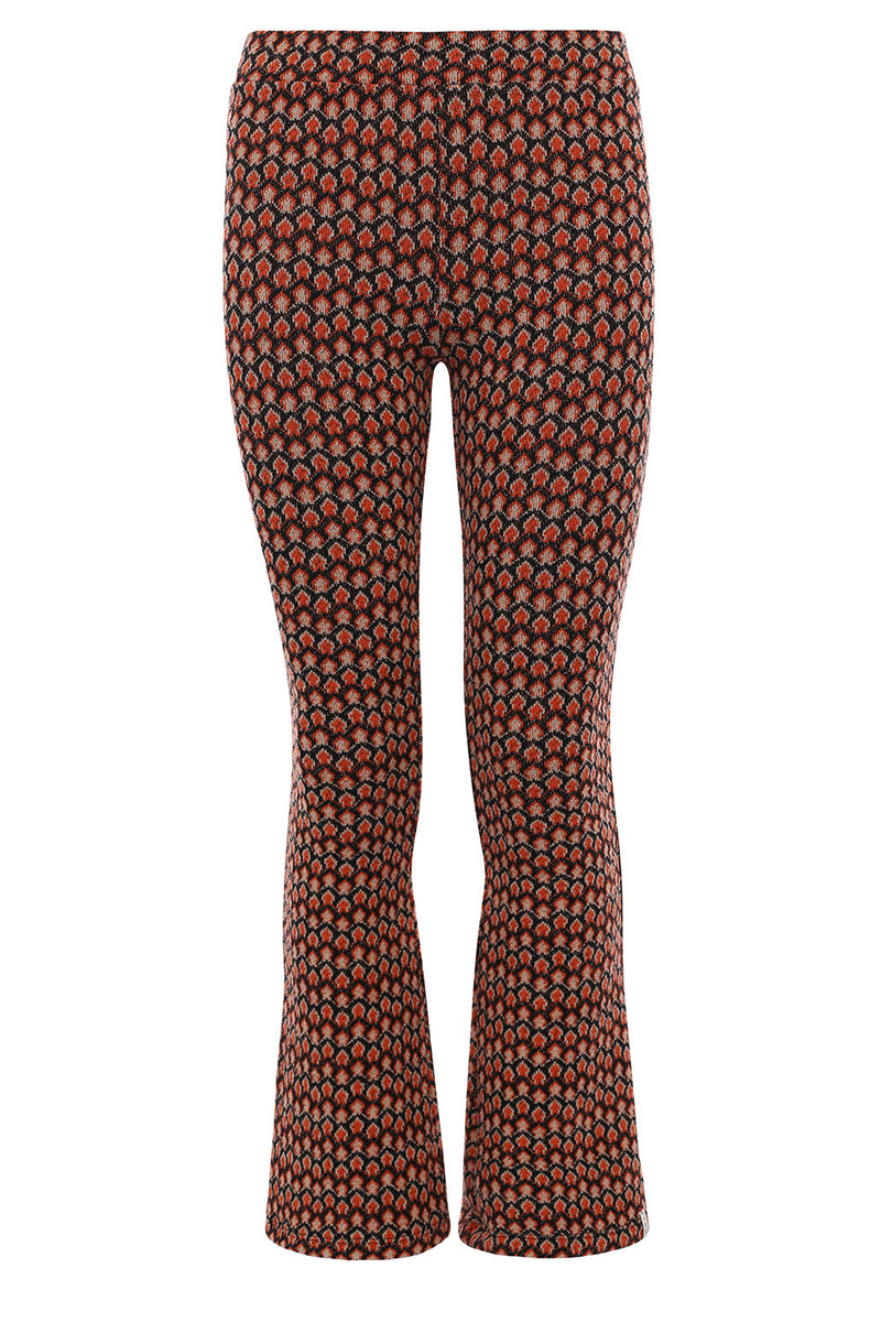 Meisjes Retro Flared Pants van Looxs 10sixteen in de kleur Fire in maat 176.