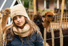 Meisjes Knitted Cap van Looxs 10sixteen in de kleur bone in maat 56.