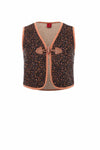 Meisjes Reversible Gilet van Looxs Little in de kleur Wildflower aop in maat 116/128.