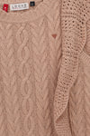 Meisjes Knitted Spencer van Looxs Little in de kleur Mocca in maat 128.