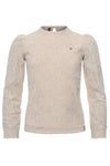 Meisjes Jacquard Blouse van Looxs Little in de kleur Pebble in maat 128.