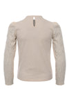 Meisjes Jacquard Blouse van Looxs Little in de kleur Pebble in maat 128.