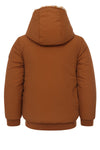 Meisjes Reversible Fur Jacket van Looxs Little in de kleur Cinnamon in maat 128.