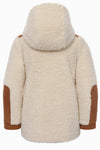 Meisjes Bonded Teddy Coat van Looxs Little in de kleur bone in maat 128.