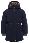 Meisjes Parka van Looxs Little in de kleur Midnight in maat 128.