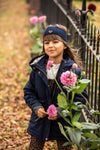 Meisjes Parka van Looxs Little in de kleur Midnight in maat 128.