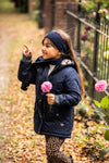 Meisjes Parka van Looxs Little in de kleur Midnight in maat 128.