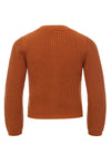Meisjes Knitted Cardigan van Looxs Little in de kleur OCHRE in maat 128.