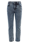 Meisjes Paperbag Denim Pants van Looxs Little in de kleur Acid blue in maat 128.