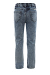 Meisjes Paperbag Denim Pants van Looxs Little in de kleur Acid blue in maat 128.
