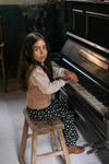 Meisjes Crincle Flare Pants With A/O van Looxs Little in de kleur Rainbow in maat 128.