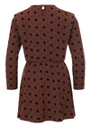 Meisjes Crincle Dress With Flock Ao van Looxs Little in de kleur Chocolate in maat 128.