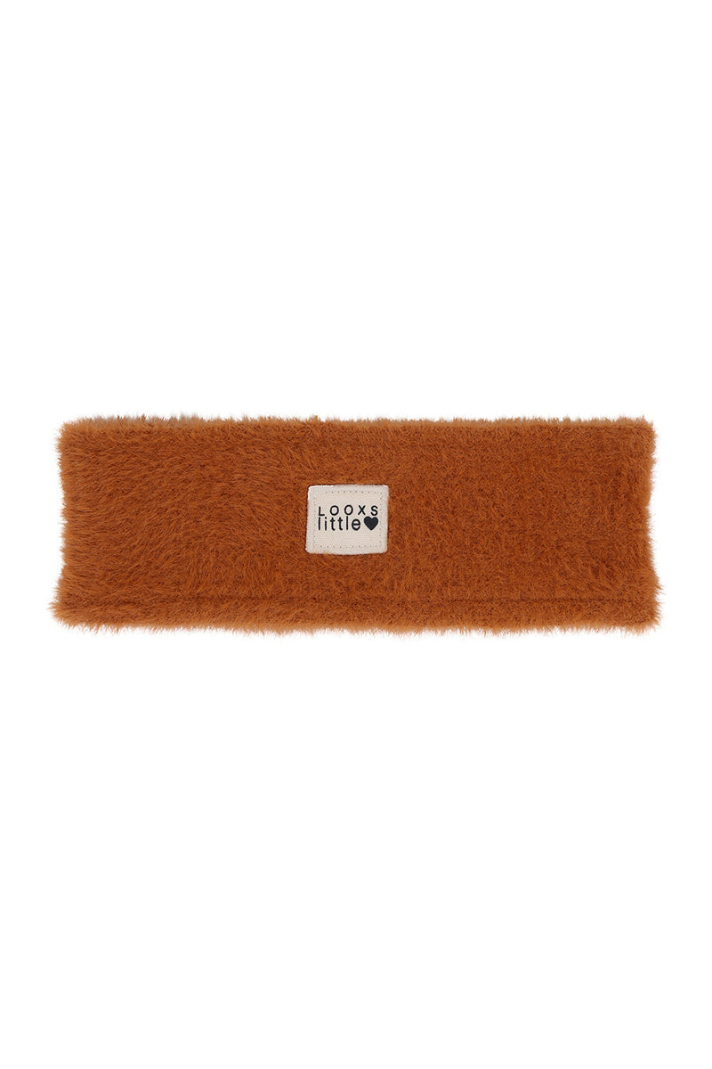 Meisjes Knitted Headband van Looxs Little in de kleur Cinnamon in maat ONE.