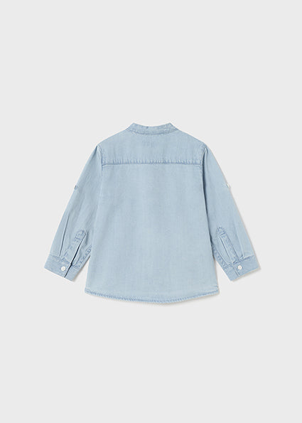 Mayoral L/s mao collar denim shirt