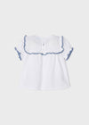 Mayoral Plumeti embroidered blouse