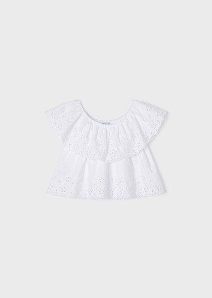 Mayoral Embroidered knit blouse