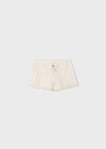 Mayoral Crochet knit shorts