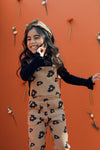 Meisjes Printed Salopette van LOOXS Little in de kleur BLOOM AO in maat 128.