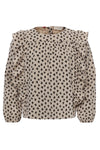 Meisjes Printed Mousseline Top van LOOXS Little in de kleur little leopard in maat 128.