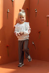 Meisjes Crincle Embroidery Blouse van LOOXS Little in de kleur CREAM in maat 128.