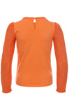 Meisjes Lace Top van LOOXS Little in de kleur TANGERINE in maat 128.