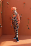 Meisjes Lace Top van LOOXS Little in de kleur TANGERINE in maat 128.