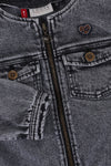 Meisjes Denim Jacket van LOOXS Little in de kleur black in maat 128.