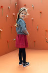 Meisjes Denim Jacket van LOOXS Little in de kleur black in maat 128.