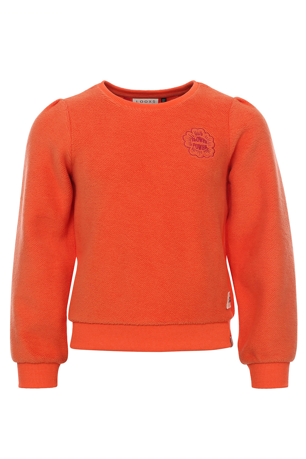 Meisjes Fleece Sweater van LOOXS Little in de kleur Fire in maat 128.