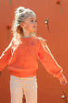 Meisjes Fleece Sweater van LOOXS Little in de kleur Fire in maat 128.