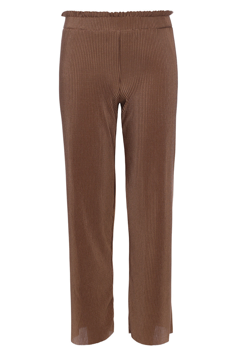 Meisjes Plisse Pants van LOOXS Little in de kleur CLAY in maat 128.