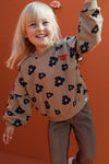 Meisjes Plisse Pants van LOOXS Little in de kleur CLAY in maat 128.