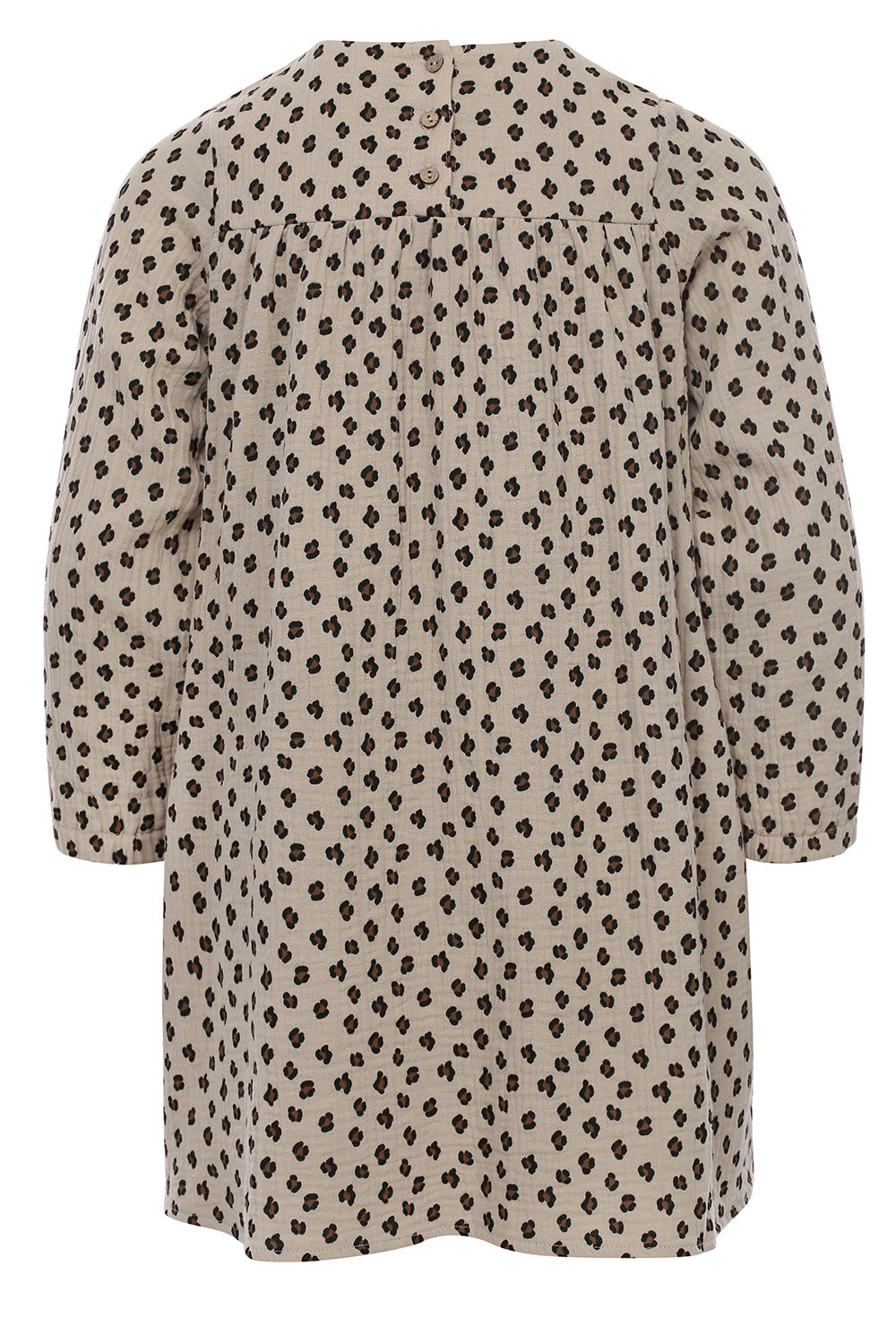 Meisjes Printed Mousseline Wide Dress van  in de kleur little leopard in maat 128.