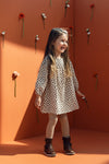 Meisjes Printed Mousseline Wide Dress van  in de kleur little leopard in maat 128.