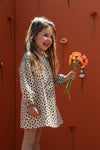 Meisjes Printed Mousseline Wide Dress van  in de kleur little leopard in maat 128.