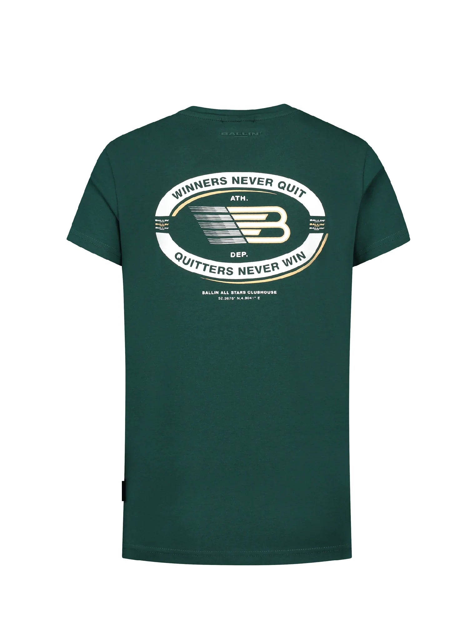 Unisexs T-shirt van Ballin Amsterdam in de kleur Green in maat 176.