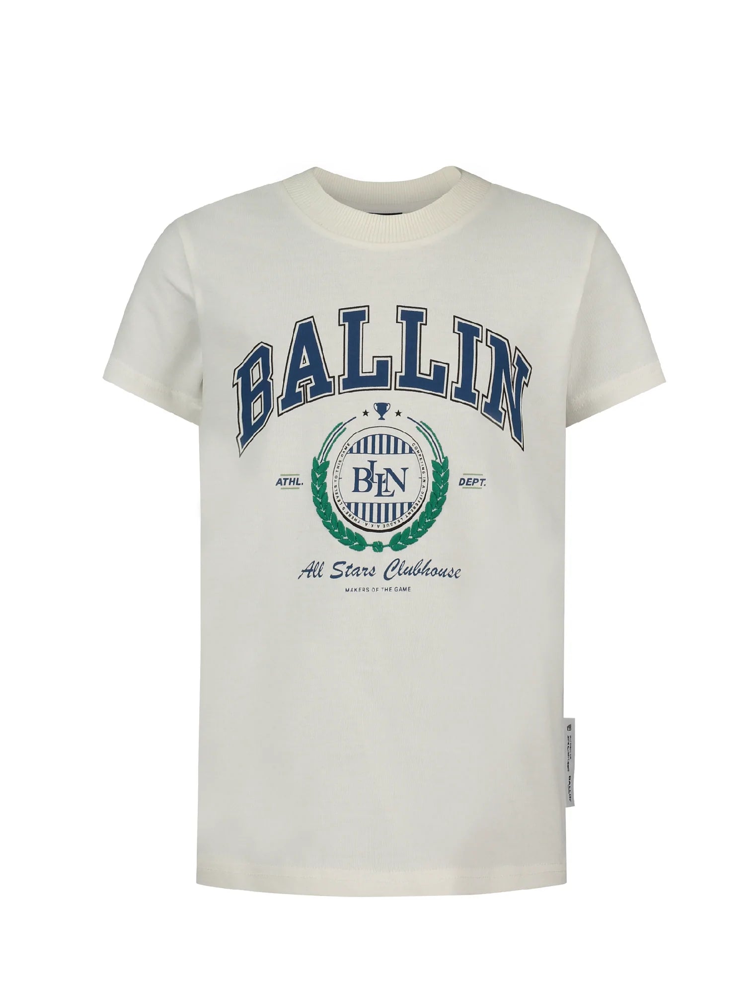 Unisexs T-shirt van Ballin Amsterdam in de kleur Off white in maat 176.