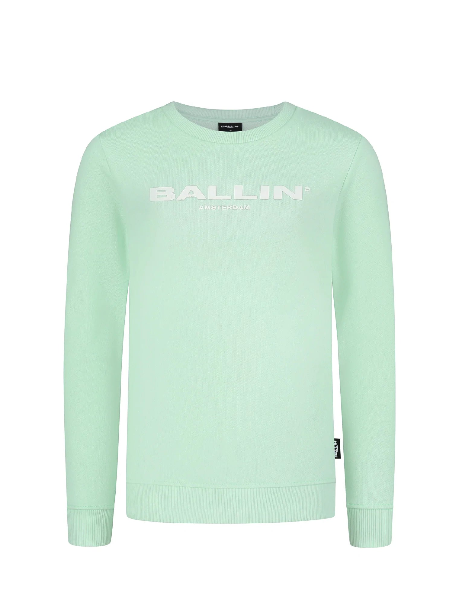Unisexs Sweater crewneck van Ballin Amsterdam in de kleur Mint in maat 176.