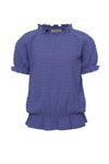 Meisjes Fancy Crinkle Top van LOOXS 10sixteen in de kleur Voilet blue in maat 176.