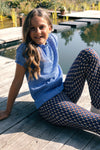 Meisjes Fancy Crinkle Top van LOOXS 10sixteen in de kleur Voilet blue in maat 176.