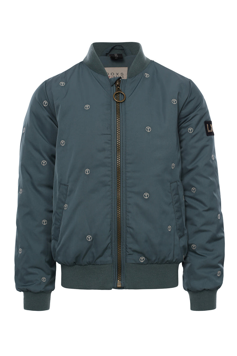 Meisjes Outerwear Jacket With Emro van LOOXS 10sixteen in de kleur Stone green in maat 176.