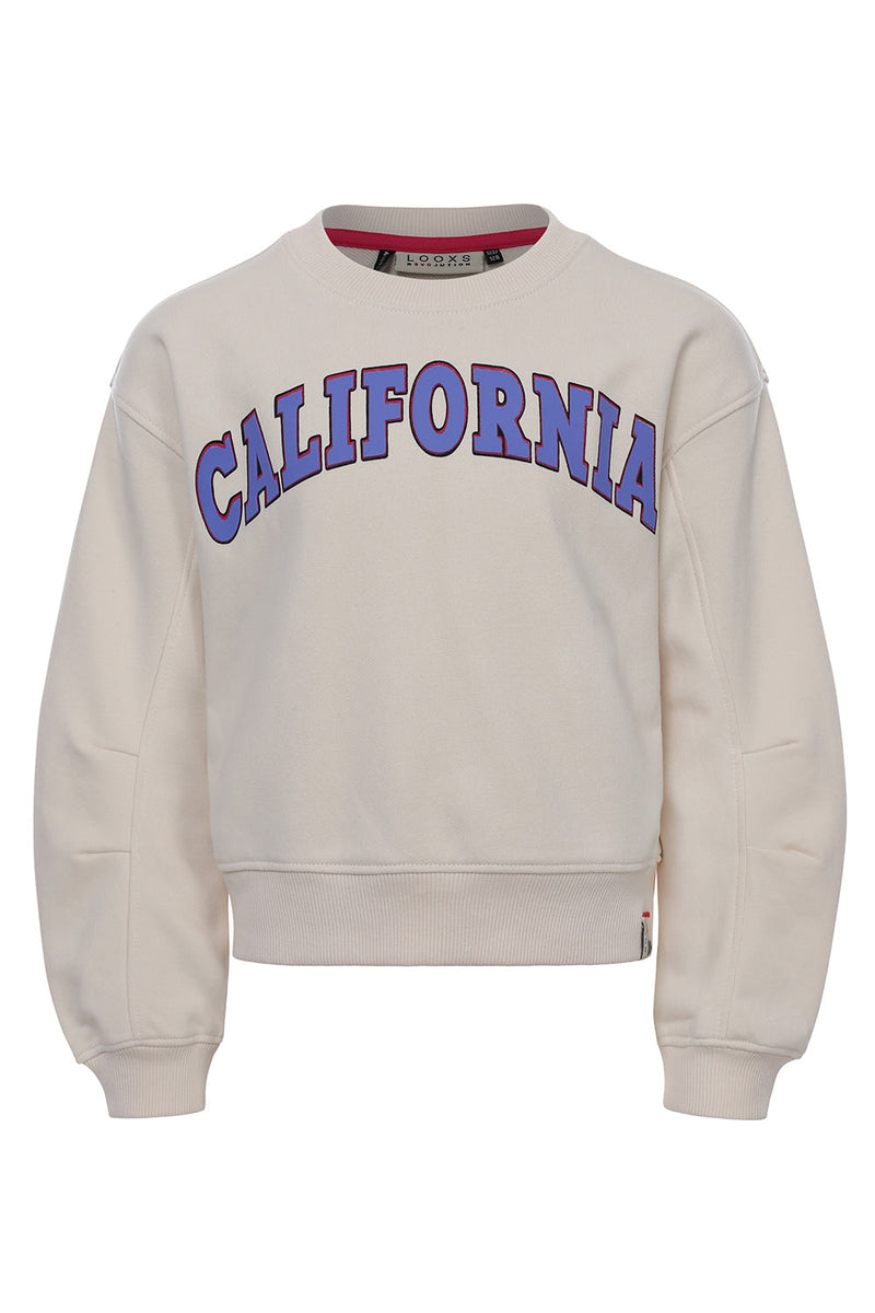 Meisjes Sweater van LOOXS 10sixteen in de kleur Dove white in maat 176.
