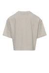 Meisjes Oversized Crop T-Shirt van LOOXS 10sixteen in de kleur Dove white in maat 176.