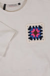 Meisjes Oversized Crop T-Shirt van LOOXS 10sixteen in de kleur Dove white in maat 176.