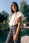 Meisjes Fancy Crinkle Wide Leg Pant van LOOXS 10sixteen in de kleur marokko tile AO in maat 176.