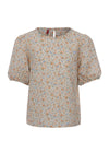 Meisjes Fancy Woven Top Mini Flowers van LOOXS Little in de kleur mini flower in maat 128.