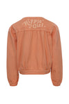 Meisjes Gm Dye Denim Jacket van LOOXS Little in de kleur Orange peach in maat 128.